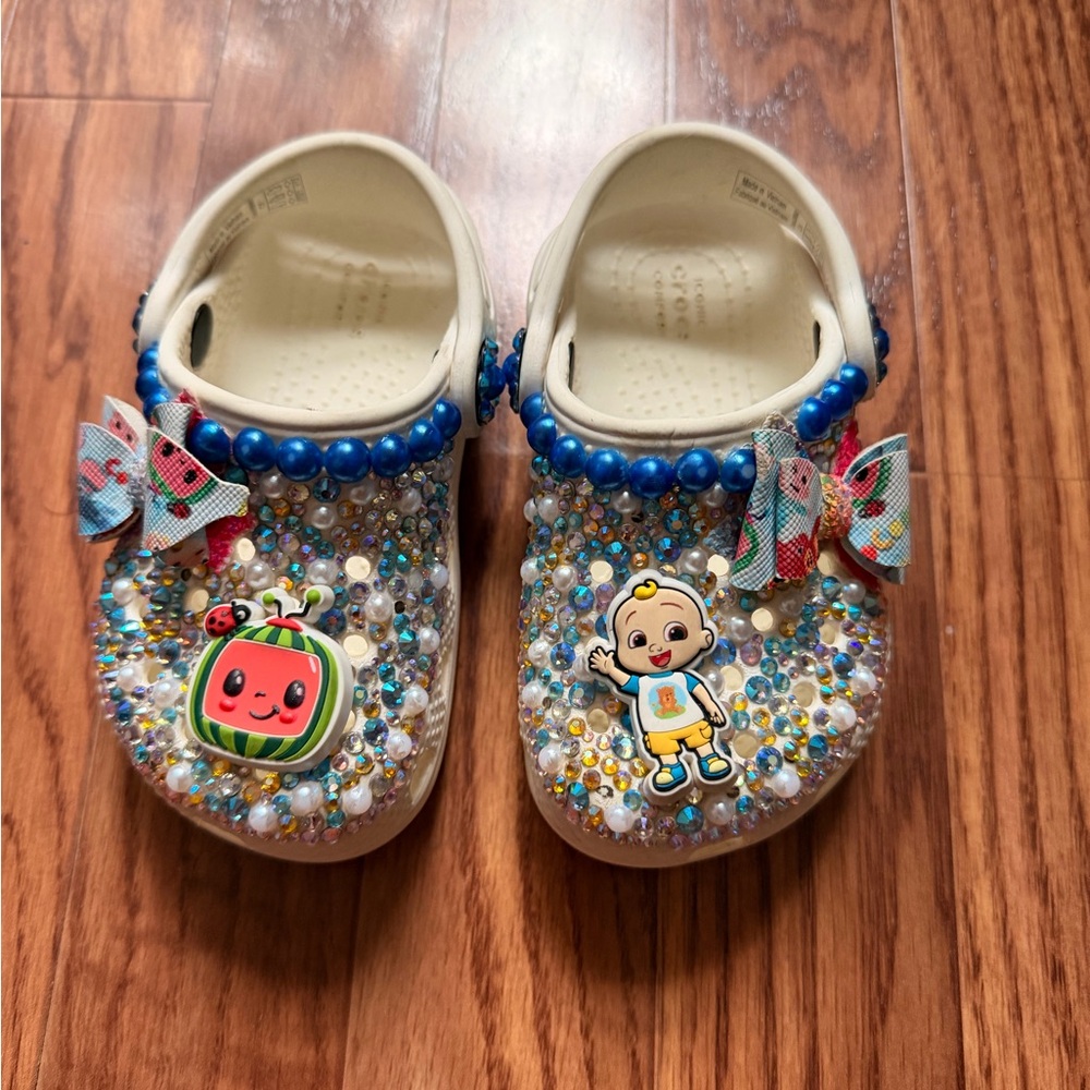 CROCS Kids Slippers with Beads and Cartoon Charms